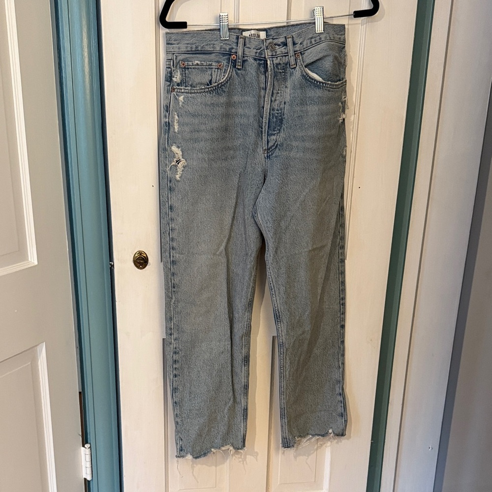 Agolde Light Blue Straight Leg Jeans
